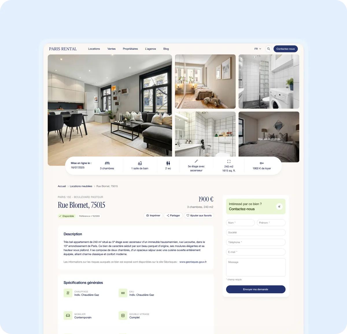 Exemple d'intégration web fidèle au design