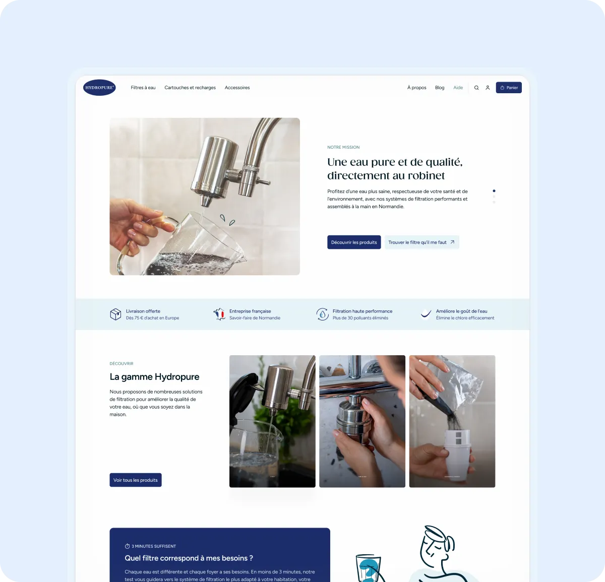 Exemple de site web à l'identité forte